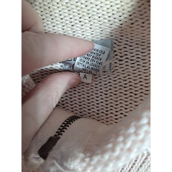 Chico's‎ Women's Cream Ramie Blend Long Sleeve Full-Zip Sweater Jacket Size 2 - Picture 6 of 8